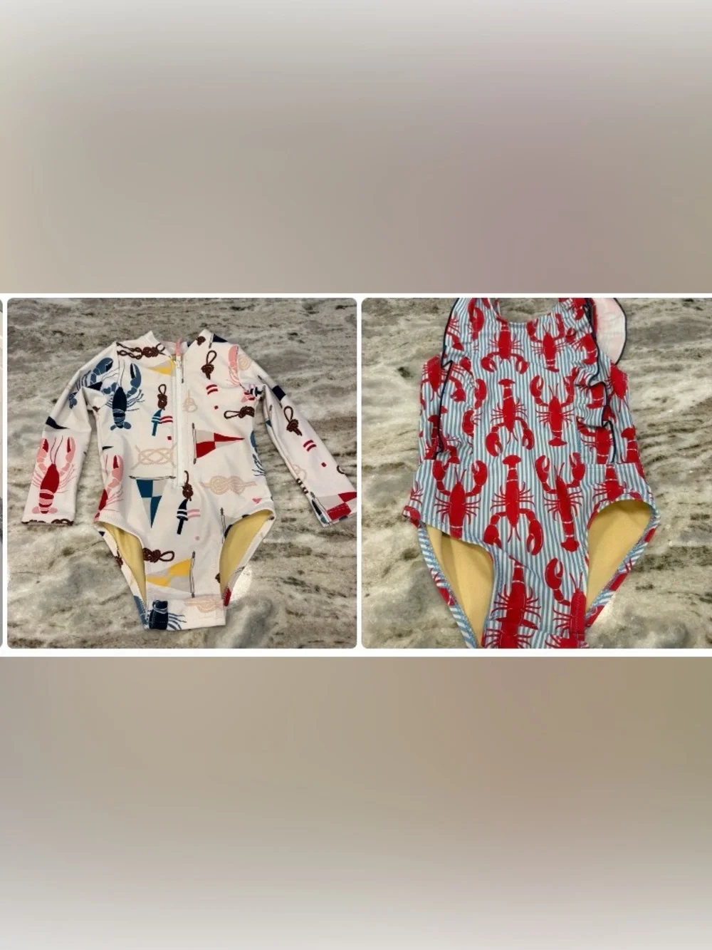 Pink Chicken Kids Swim Bodysuits - Navy, Red, Cream